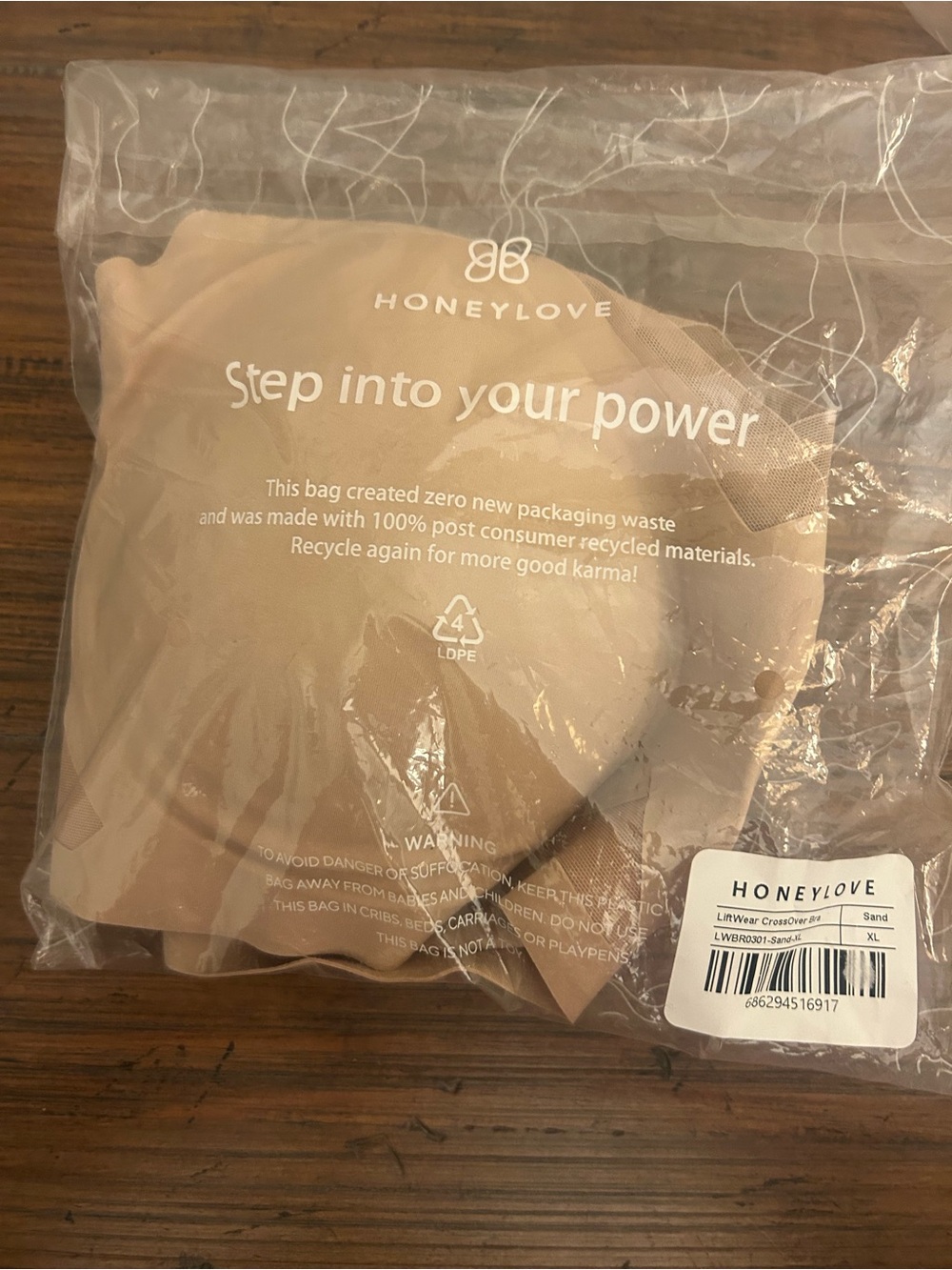 Honeylove LiftWear Crossover Bra NWT